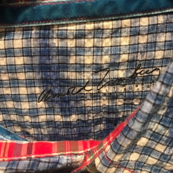 Arnold Zimberg  blue tiedye button down - Picture 2 of 2